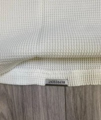 Represent Waffle T-Shirt Flat White Mens Size Small Oversized Boxy Fit NEW