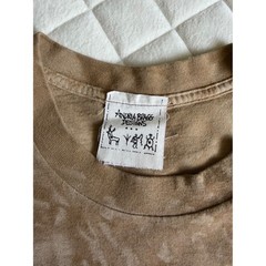 VTG 90s Andrea Bragg Designs Ethnic Tribal Graphic T Shirt Brown tie-dye Sz L