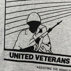 Vintage Vietnam Veterans Shirt Mens XL Gray Single Stitch POW MIA Screen Stars