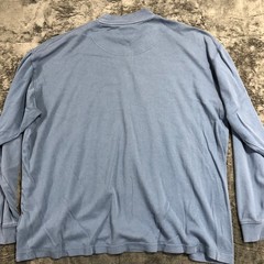 Pebble Beach Mock Neck Shirt Mens XL Blue Long Sleeve Cotton Golf Tee 1026