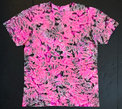 *New* 2XL – Sm Handmade Tie Dye, Bubble Gum Licorice Cruncht Crinkle, Crew or V