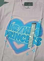 Pink Hot Girl Princess Gay No Hate Love Goth Slut Pink T-Shirt 4pc Medium (Aa)