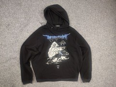 Represent Clo Hard 2 kill Logo Black Faded Color vintage Oversized Pocket hoodie