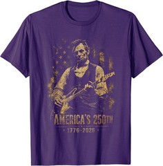 America’s 250th Abraham Lincoln Playing Guitar Retro Vintage T-Shirt