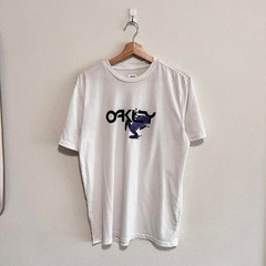 Oakley Poison Dart Frog Logo Gorp Core Nature White T Shirt Surf Y2K Size Medium