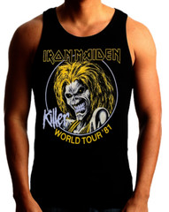 IRON MAIDEN WORLD TOUR 81 Heavy Metal Band Black Tank Top