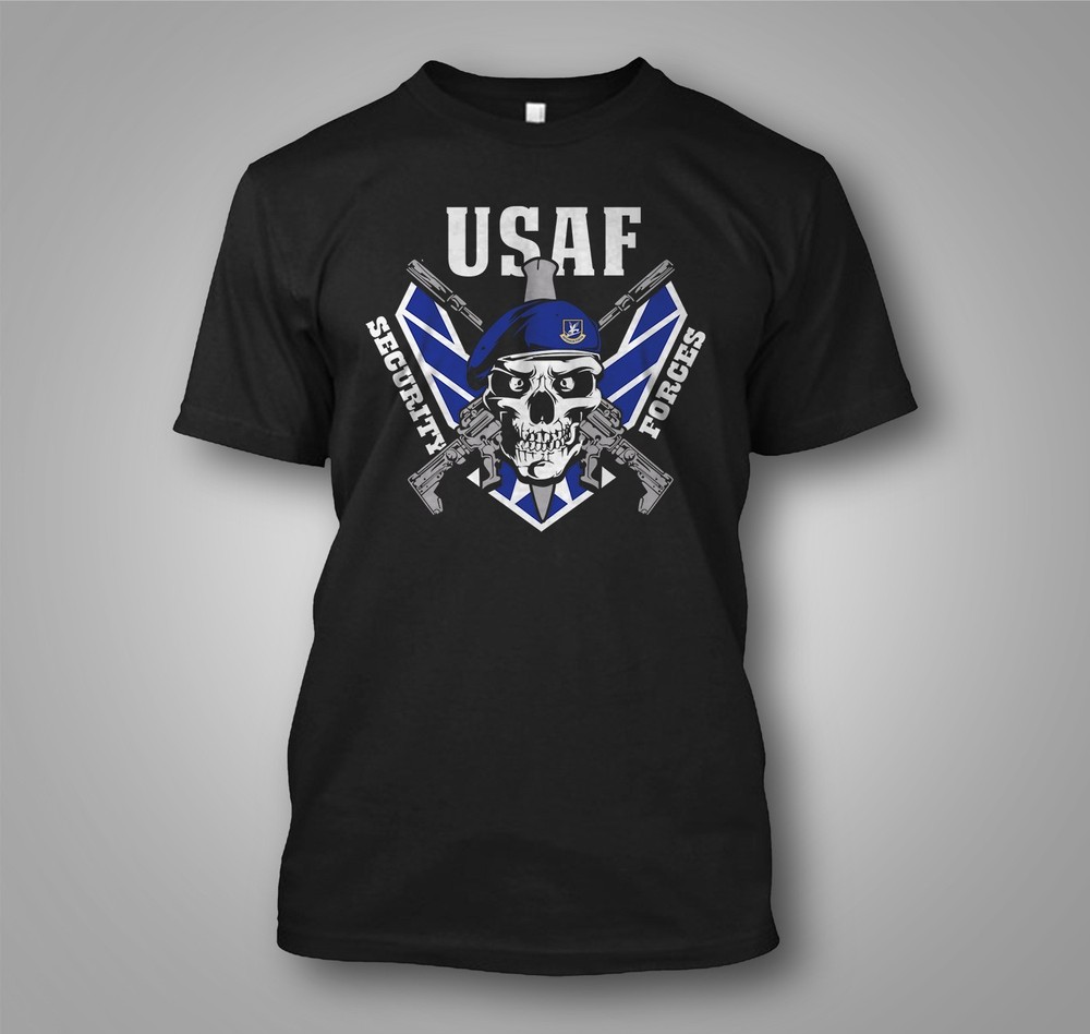US Air Force Security Forces Military Dark – Custom Men’s Black T-Shirt Tee