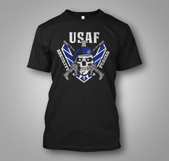 US Air Force Security Forces Military Dark – Custom Men’s Black T-Shirt Tee