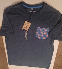 NEW Chubbies Men’s Large The Plant Pocket Navy Tee Shirt NWT