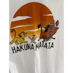 Disney The Lion King Hakuna Matata White Graphic T-Shirt Large 4LKG90210DT