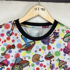 Mens Retro Psychedelic Mushroom T Shirt Trippy Colorful Retro 90s Acid Vibes