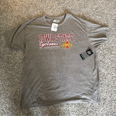 Russell Athletic Iowa State Cyclones Heather Gray Tee with Red and Gold Logo