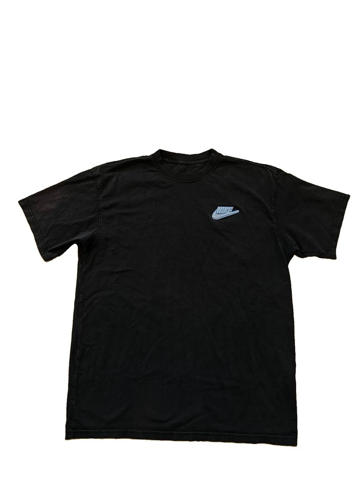 Nike 3D Blue Rubber Chest Logo Black Tee Shirt Men’s Size Medium
