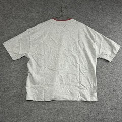 ASOS Design Shirt Men’s XS Gray Red Pocket Crewneck Short Sleeve Boxy Oversized