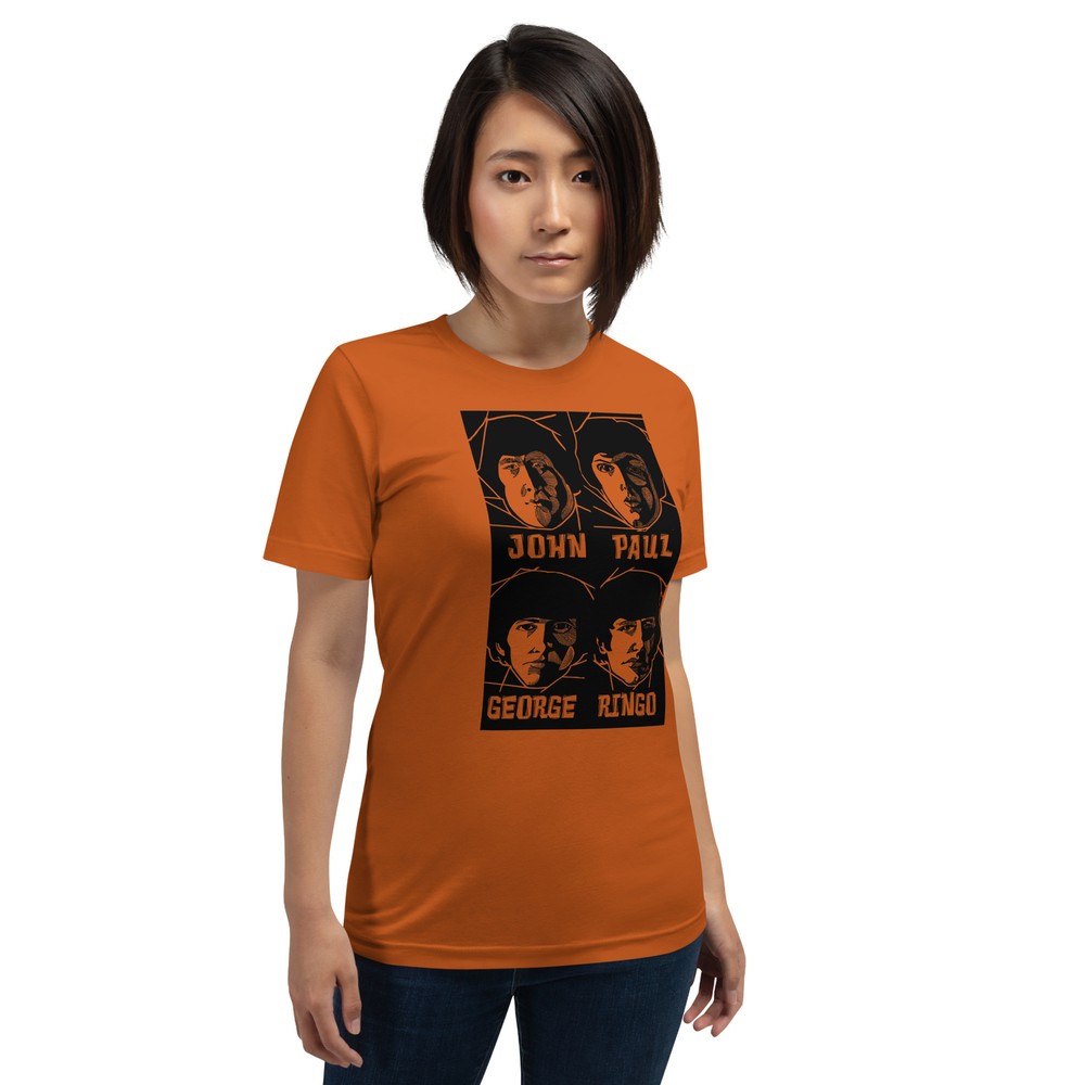 The Beatles John Paul George and Ringo music T-shirt unisex