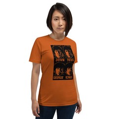 The Beatles John Paul George and Ringo music T-shirt unisex