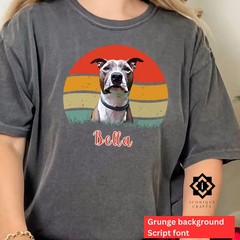 Personalized Pet Photo Comfort Tee Your Dog Cat