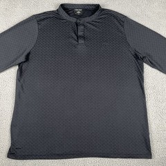Etihad Airways Giorgio Armani Shirt M/L First Class Long Sleeve Henley Geometric