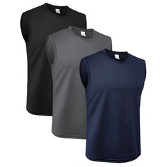 3Pack Mens Sleeveless Tank Tops Quick Dry Summer Workout Gym Fitness Shirts Cool