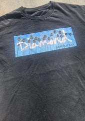 Diamond Supply Co. Palm Trees Box Logo Streetwear Skate Graphic T-Shirt Sz Large