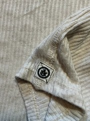 Ever Brand Made In USA Ribbed Natural Thermal Crewneck Long Sleeve Shirt Sz. M