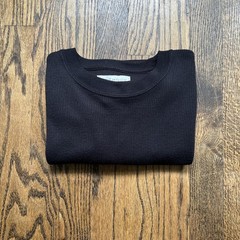 NWT Vintage Methode Plain Black Ribbed Soft T-Shirt Men’s Medium Minimal Basic
