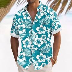 Hawaiian Shirts Men Aloha Summer Casual Beach Button Down Cruise Holiday.