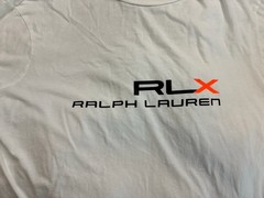 RLX Ralph Lauren Long Sleeve T-Shirt White Logo Graphic Size Large