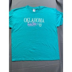 Gildan DryBlend Oklahoma United States Graphic T-Shirt Teal Green Mens XL