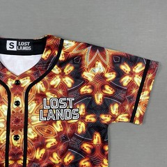 Lost Lands Electronic Music Festival Baseball Jersey Dino Print Men’s Small NEW