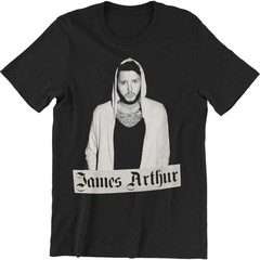 Men’s James Arthur Photo Slim Fit T-shirt X-Large Black