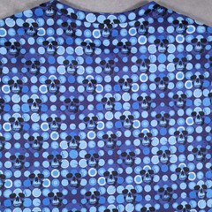 Robert Graham Shirt Mens XS Blue Spotted Skulls Classic Fit Graphic Tee Designer