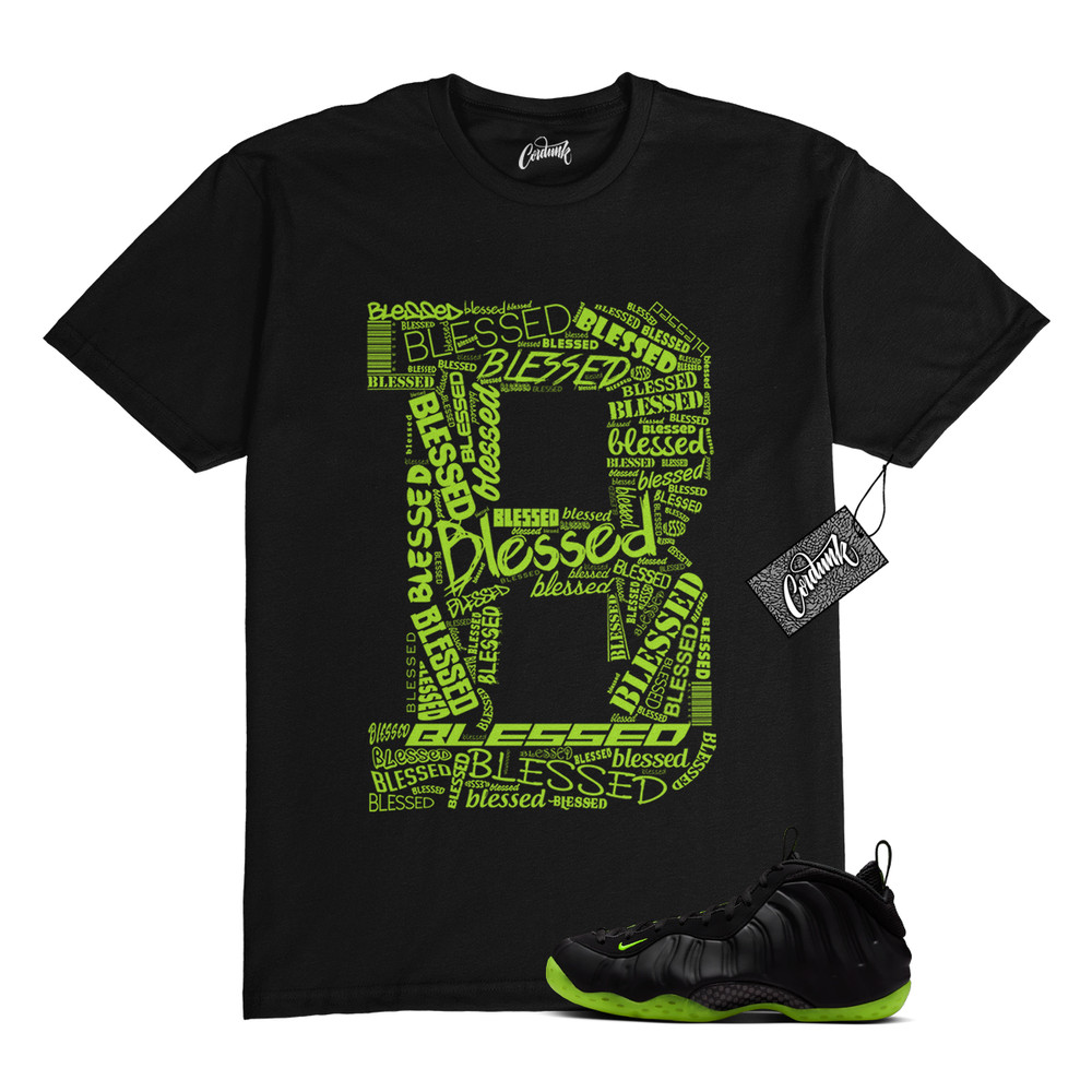 Foamposite Volt Black Air One T Shirt Match B BLS
