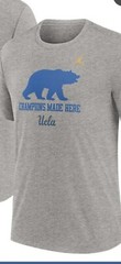 NWT UCLA Bruins Gray Champions Nike Tri Blend Soft Cotton Shirt Mens XXL