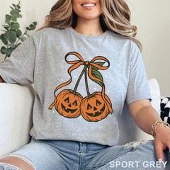Pumpkin Cherries Autumn Girly Shirt, Halloween Pumpkin Shirt, Fall Theme, 203650