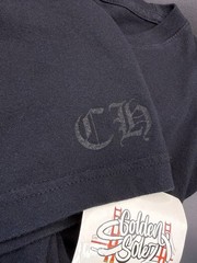 Chrome Hearts Flame Logo Short Sleeve Pocket Tee Shirt M Black Pre-Owned