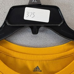 Adidas Climalite Mens 2XL Long Sleeve Shirt Gold Yellow Athletic Performance Tee