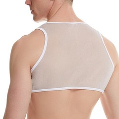 Men’s Workout Vest Mesh Muscle Tank Top Sleeveless Crop Tops Tee U Neck