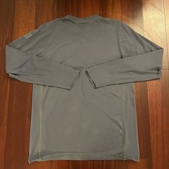 Tyndale FR Shirt Large Henley Blue Fire Resistant Work Button Long Sleeve Exxon