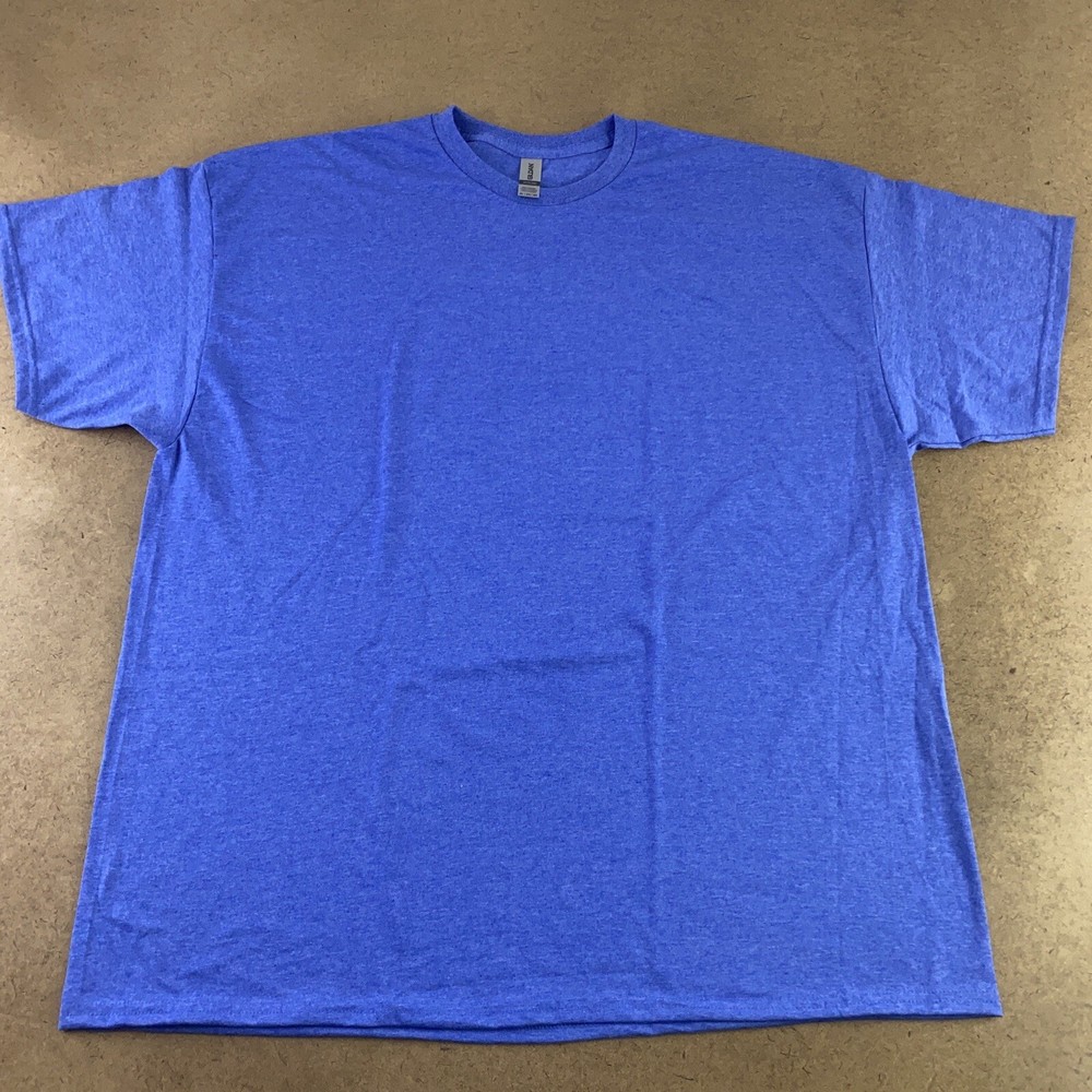 Gildan Men’s Size 2XL Blue DryBlend Short Sleeve T-Shirt New