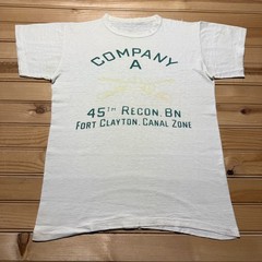 Vintage 50s Company A 45th Recon Bn Fort Clayton Canal Zone T-Shirt – Size Small