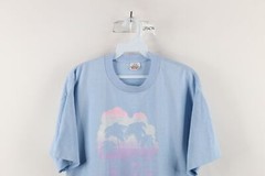 Vintage 70s Streetwear Mens Large Distressed Myrtle Beach Palm Tree T-Shirt USA