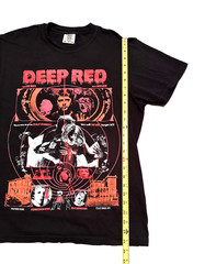 Deep Red (1975) Movie Graphic M Black T-Shirt Horror Argento Profundo Goblin