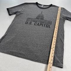 Vintage Washington DC United States Capitol Ringer Shirt Gray Rare Made In USA