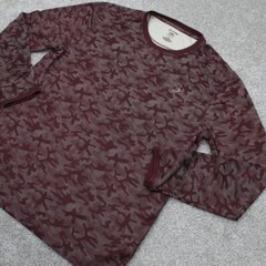 Reel Legends Shirt Mens Medium Red Camo Freeline Performance Fishing Long Sleeve
