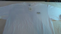 Anvil 6.2 Tee Shirt Large White Black Yellow 50/50