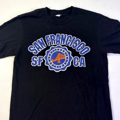 SUNA San Francisco California Golden Gate Bridge Graphic T-Shirt Black Small