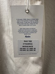 Katin Large Men T-shirt Logo 100% Organic Cotton Vintage White