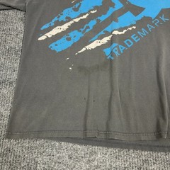 DC Shoes T Shirt Men XL Grey Blue Graphic Trademark Skater Streetwear Grunge Y2K