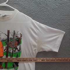 Vintage Cal Cru Shirt Adult Extra Large White Single Stitch Nature Grunge 90s *